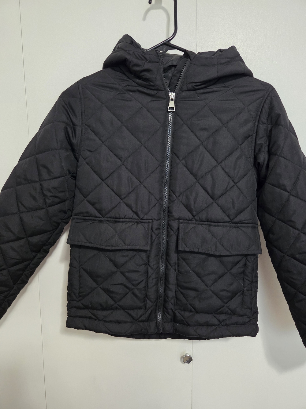 Madden Girl Black Quilted Hooded Puffer Jacket for Kids